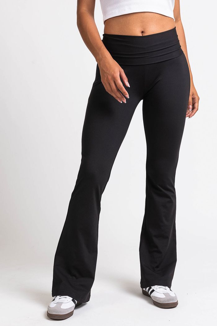 Ultra Stretch High To Low Waist Lounge Pants Geri Black