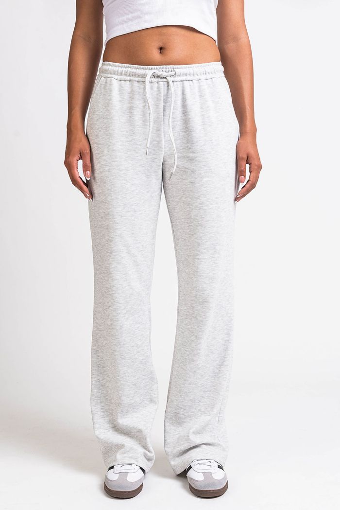 Mid Waist Lounge Pants Eyla Light Grey Melange