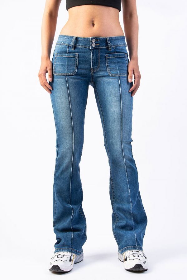 Low Waist Bootcut Jeans - Claire