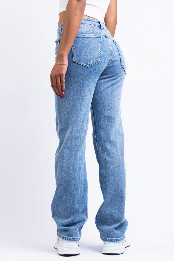 Mid Waist Jeans - Dina Mid Blue