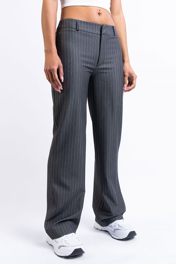 Low Waist Suit Pants - Cybel Grey Stripe