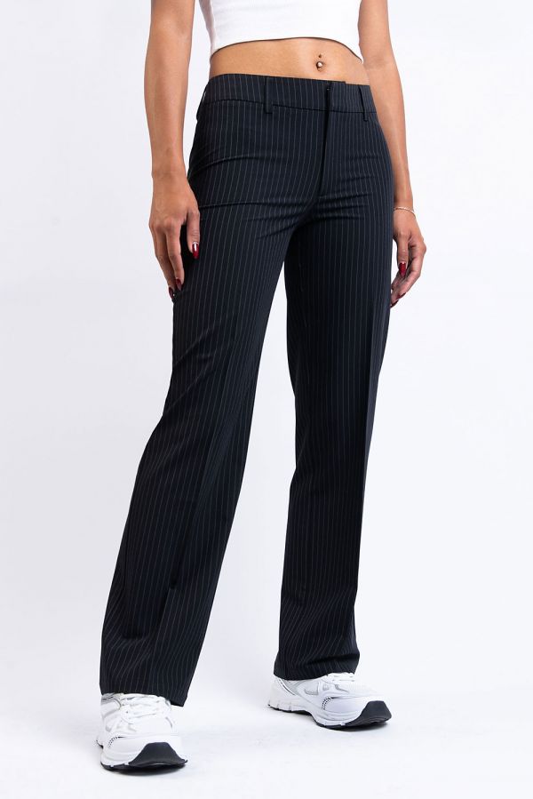 Low Waist Suit Pants - Cybel Black Stripe