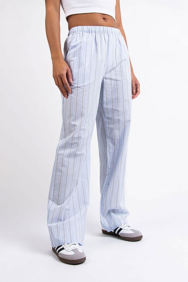 Pyjama Pants - Mandy Light Blue Stripe